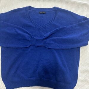 SHEIN Royal Blue V-Neck Sweater for Men